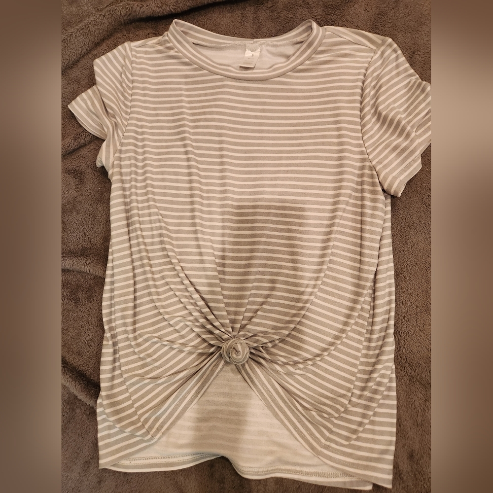 Gray Striped top